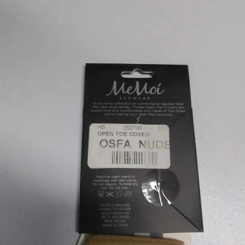 MeMoi Open Toe Cover in Nude Size One Size